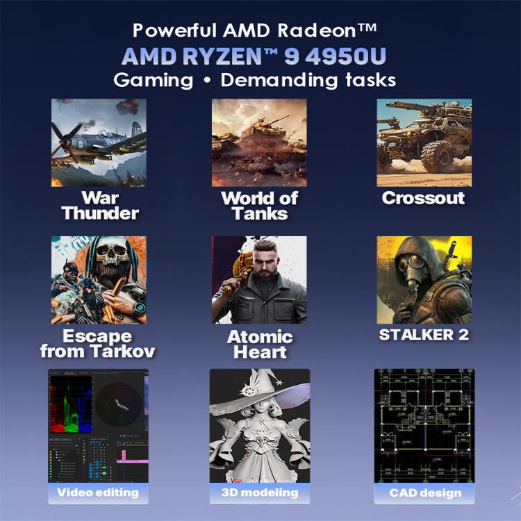 G16 Air 15.6 inch Gaming Laptop, 16GB+512GB, Windows 11 Pro AMD Ryzen 9 4950U Octa Core, EU Plug - Others by buy2fix | Online Shopping UK | buy2fix