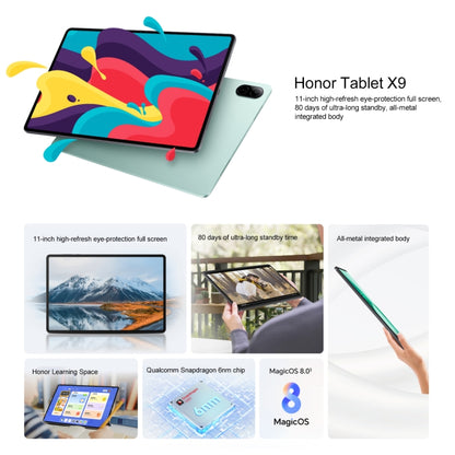 Honor Pad X9 WiFi Tablet PC, 11 inch 6GB+128GB MagicOS 8.0 Qualcomm Snapdragon 680 Octa Core (Cyan) - Other by HONOR | Online Shopping UK | buy2fix