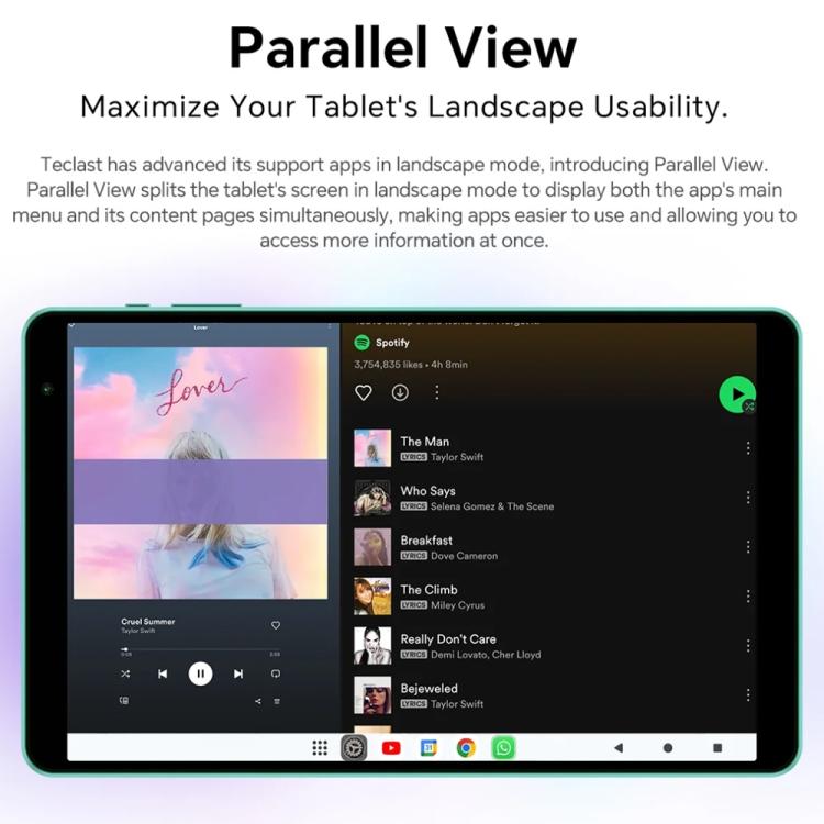 Teclast P85 Tablet PC 8 inch WiFi6, 3GB+64GB, Android 15 Allwinner A333 5-Core(Mint Green) - TECLAST by TECLAST | Online Shopping UK | buy2fix