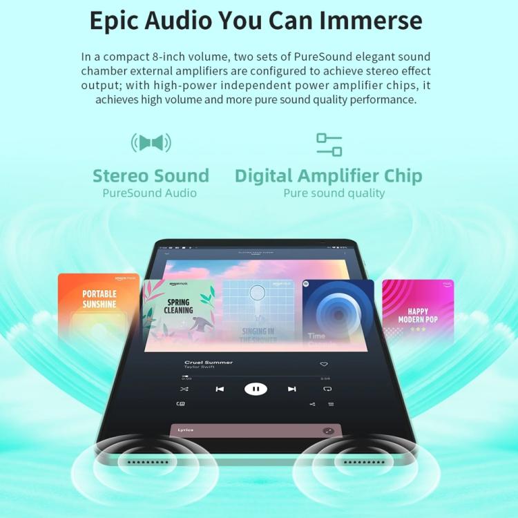 Teclast P85 Tablet PC 8 inch WiFi6, 3GB+64GB, Android 15 Allwinner A333 5-Core(Mint Green) - TECLAST by TECLAST | Online Shopping UK | buy2fix