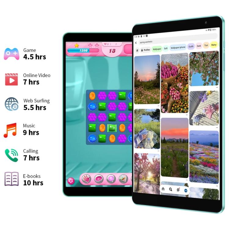 Teclast P85 Tablet PC 8 inch WiFi6, 3GB+64GB, Android 15 Allwinner A333 5-Core(Mint Green) - TECLAST by TECLAST | Online Shopping UK | buy2fix