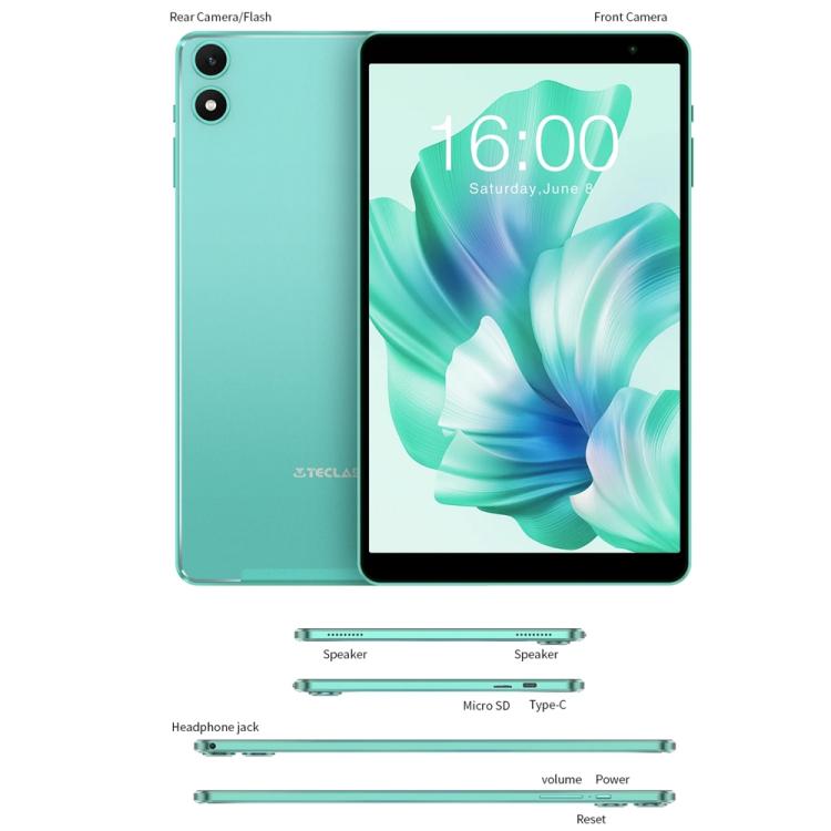 Teclast P85 Tablet PC 8 inch WiFi6, 3GB+64GB, Android 15 Allwinner A333 5-Core(Mint Green) - TECLAST by TECLAST | Online Shopping UK | buy2fix