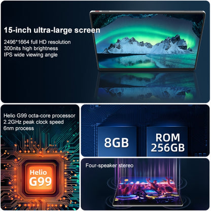 Jumper EZpad Max15 Tablet PC, 8GB+256GB, 15 inch Android 14 OS MediaTek MT8781 Octa Core Network: 4G, US Plug - Jumper by jumper | Online Shopping UK | buy2fix