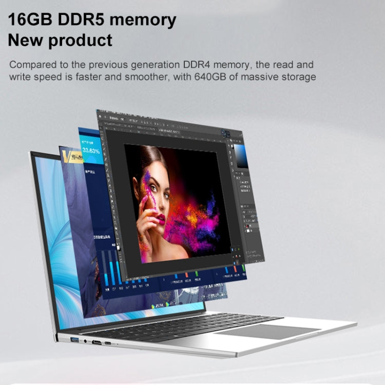 Jumper EZbook S7 Max 16 inch Laptop, 16GB+128GB+512GB, Windows 11 Intel Alder Lake N95 Quad Core, EU Plug(Grey) - Jumper by jumper | Online Shopping UK | buy2fix