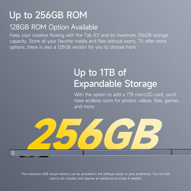 Ulefone Tab A11 Tablet PC, 6GB+256GB, 11 inch Android 14 Unisoc T620 Octa Core 4G Network, EU Plug (Space Grey) - Other by Ulefone | Online Shopping UK | buy2fix