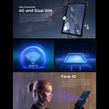 HOTWAV Tab R9 Pro IP68/IP69K Rugged Tablet, 6GB+256GB, 11 inch Android 14 Unisoc T606 Octa Core 4G Network, Global Version with Google Play, EU Plug (Black Red) - Other by HOTWAV | Online Shopping UK | buy2fix