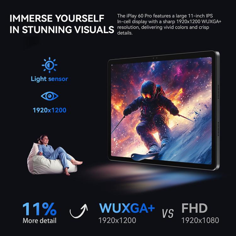 ALLDOCUBE iPlay 60 Pro 4G LTE Tablet PC, 6GB+128GB, 11 inch Android 14 MediaTek Helio G99 Octa Core Support Dual SIM (Dark Gray) - ALLDOCUBE by ALLDOCUBE | Online Shopping UK | buy2fix