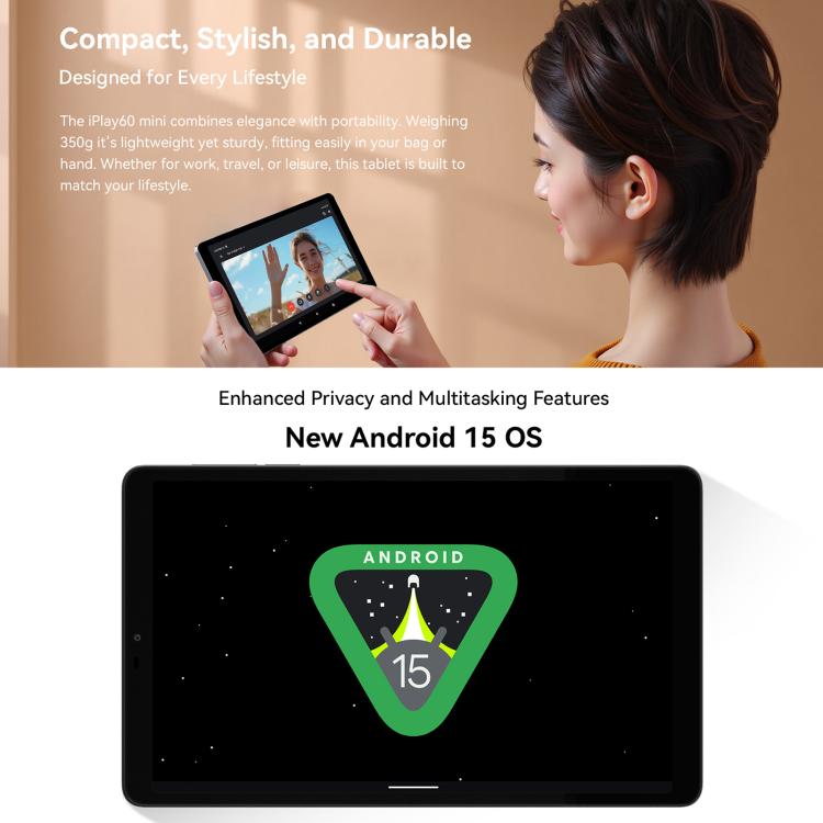 ALLDOCUBE iPlay 60 mini 4G LTE Tablet PC, 4GB+64GB, 8.68 inch Android 15 Unisoc T606 Octa Core Support Dual SIM (Grey) - ALLDOCUBE by ALLDOCUBE | Online Shopping UK | buy2fix