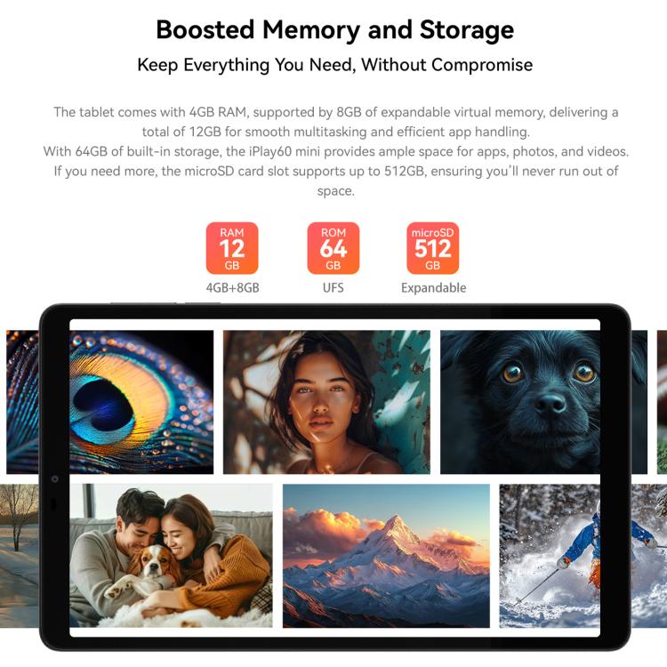 ALLDOCUBE iPlay 60 mini 4G LTE Tablet PC, 4GB+64GB, 8.68 inch Android 15 Unisoc T606 Octa Core Support Dual SIM (Grey) - ALLDOCUBE by ALLDOCUBE | Online Shopping UK | buy2fix