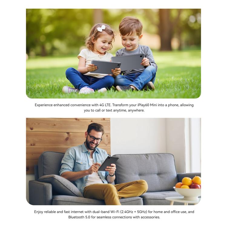 ALLDOCUBE iPlay 60 mini 4G LTE Tablet PC, 4GB+64GB, 8.68 inch Android 15 Unisoc T606 Octa Core Support Dual SIM (Grey) - ALLDOCUBE by ALLDOCUBE | Online Shopping UK | buy2fix