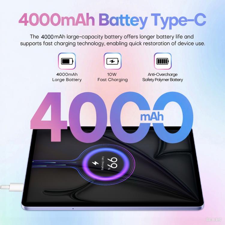 Pad 8 Pro 10.1 inch 4G LTE Tablet PC Combo Set, 4GB+32GB, Android 10 MT6755 Octa Core, with Keyboard / Mouse / Leather Case, UK Plug (Blue) - 10.1 inch by buy2fix | Online Shopping UK | buy2fix