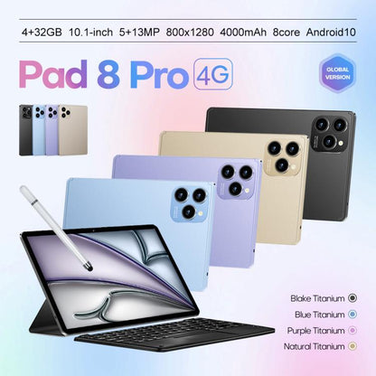Pad 8 Pro 10.1 inch 4G LTE Tablet PC Combo Set, 4GB+32GB, Android 10 MT6755 Octa Core, with Keyboard / Mouse / Leather Case, AU Plug (Gold) - 10.1 inch by buy2fix | Online Shopping UK | buy2fix