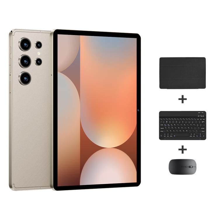 Pad 9 Pro 10.1 inch 4G LTE Tablet PC Combo Set, 4GB+32GB, Android 10 MT6755 Octa Core, with Keyboard / Mouse / Leather Case, US Plug (Gold) - 10.1 inch by buy2fix | Online Shopping UK | buy2fix