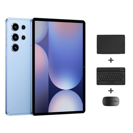Pad 9 Pro 10.1 inch 4G LTE Tablet PC Combo Set, 4GB+32GB, Android 10 MT6755 Octa Core, with Keyboard / Mouse / Leather Case, US Plug (Blue)