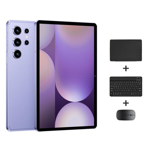 Pad 9 Pro 10.1 inch 4G LTE Tablet PC Combo Set, 4GB+32GB, Android 10 MT6755 Octa Core, with Keyboard / Mouse / Leather Case, US Plug (Purple) - 10.1 inch by buy2fix | Online Shopping UK | buy2fix