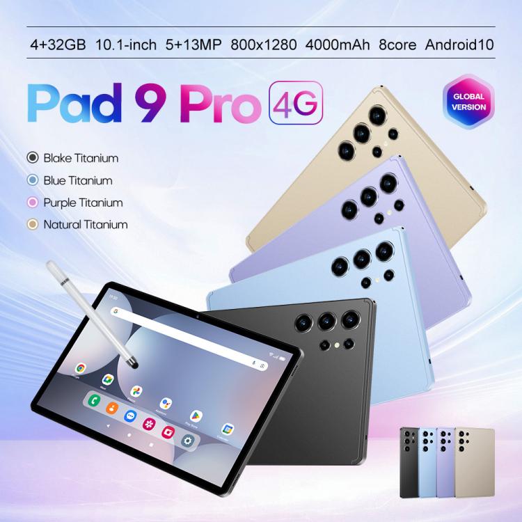 Pad 9 Pro 10.1 inch 4G LTE Tablet PC Combo Set, 4GB+32GB, Android 10 MT6755 Octa Core, with Keyboard / Mouse / Leather Case, US Plug (Gold) - 10.1 inch by buy2fix | Online Shopping UK | buy2fix