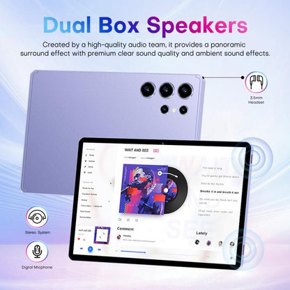 Pad 9 Pro 10.1 inch 4G LTE Tablet PC Combo Set, 4GB+32GB, Android 10 MT6755 Octa Core, with Keyboard / Mouse / Leather Case, US Plug (Purple) - 10.1 inch by buy2fix | Online Shopping UK | buy2fix