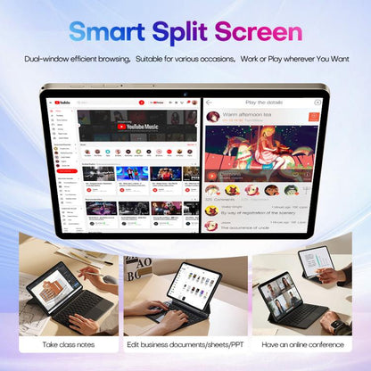 Pad 9 Pro 10.1 inch 4G LTE Tablet PC Combo Set, 4GB+32GB, Android 10 MT6755 Octa Core, with Keyboard / Mouse / Leather Case, EU Plug (Purple) - 10.1 inch by buy2fix | Online Shopping UK | buy2fix