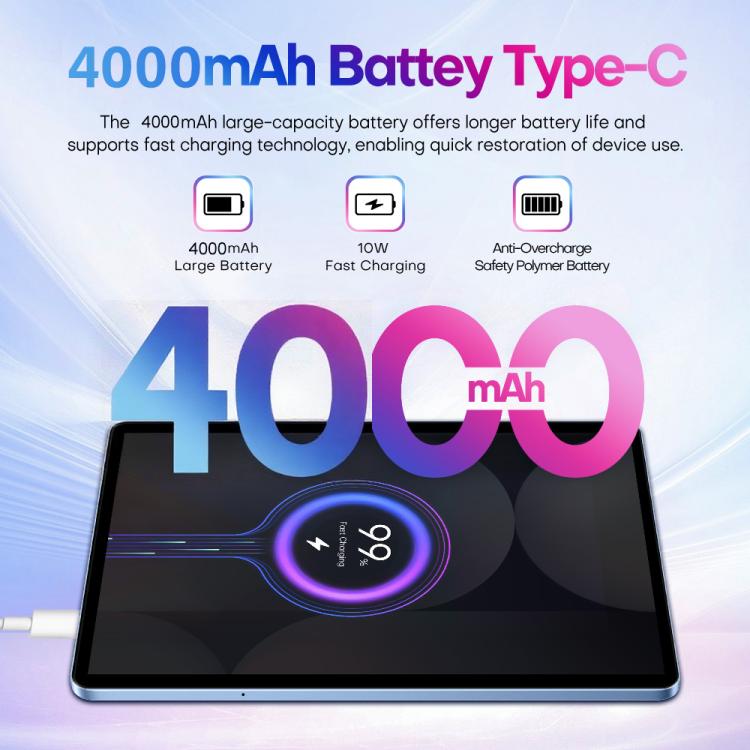 Pad 9 Pro 10.1 inch 4G LTE Tablet PC Combo Set, 4GB+32GB, Android 10 MT6755 Octa Core, with Keyboard / Mouse / Leather Case, AU Plug (Blue) - 10.1 inch by buy2fix | Online Shopping UK | buy2fix