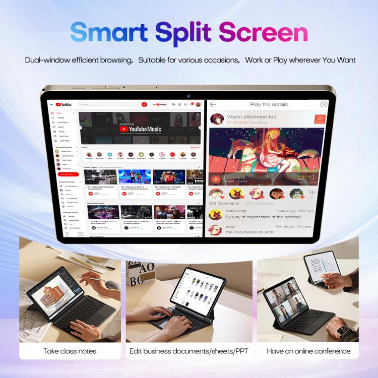 Pad 9 Pro 10.1 inch 4G LTE Tablet PC Combo Set, 4GB+32GB, Android 10 MT6755 Octa Core, with Keyboard / Mouse / Leather Case, AU Plug (Black) - 10.1 inch by buy2fix | Online Shopping UK | buy2fix