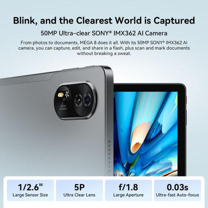 Blackview MEGA 8 Tablet PC, 12GB+512GB, 13 inch Android 15 Unisoc Tiger T620 Octa Core, Network: 4G, Global Version with Google Play (Blue) - Blackview by Blackview | Online Shopping UK | buy2fix