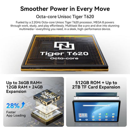 Blackview MEGA 8 Tablet PC, 12GB+512GB, 13 inch Android 15 Unisoc Tiger T620 Octa Core, Network: 4G, Global Version with Google Play (Blue) - Blackview by Blackview | Online Shopping UK | buy2fix