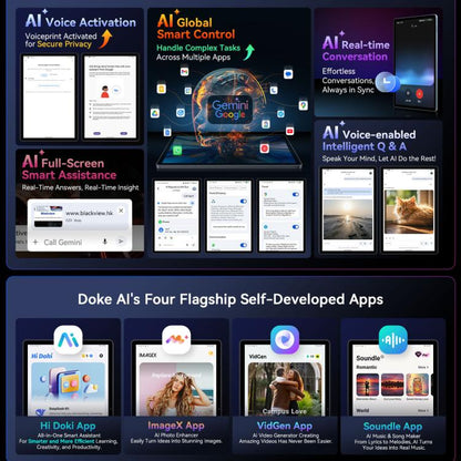 Blackview MEGA 8 Tablet PC, 12GB+512GB, 13 inch Android 15 Unisoc Tiger T620 Octa Core, Network: 4G, Global Version with Google Play (Blue) - Blackview by Blackview | Online Shopping UK | buy2fix