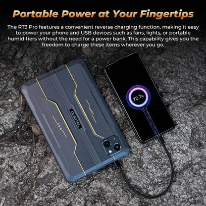 OUKITEL RT3 Pro 4G Network IP68/IP69K Rugged Tablet, 4GB+128GB, 8.0 inch Android 14 MediaTek G81 Octa-Core Support Dual SIM, EU Plug (Black) - Other by OUKITEL | Online Shopping UK | buy2fix