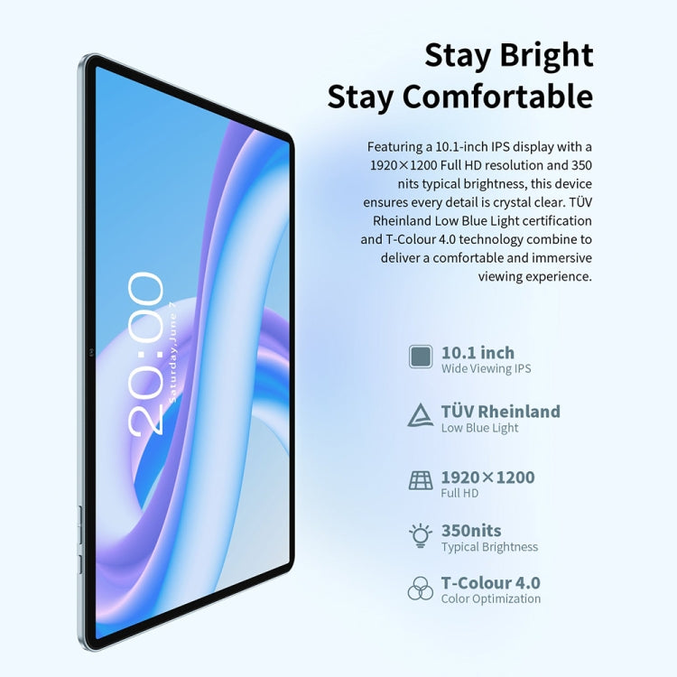Teclast M50 Plus 4G LTE Tablet PC 10.1 inch, 6GB+128GB, Android 14 MediaTek Helio G85 Octa Core, Support Dual SIM - TECLAST by TECLAST | Online Shopping UK | buy2fix