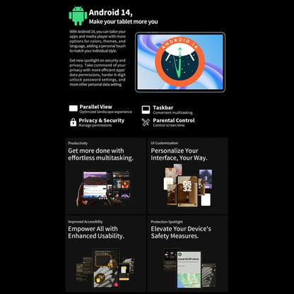 Teclast T60 Plus 4G LTE Tablet PC, 6GB+128GB, 12 inch Android 14 MediaTek Helio G88 Octa Core, Support Dual SIM - TECLAST by TECLAST | Online Shopping UK | buy2fix