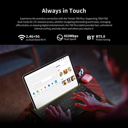Teclast T60 Plus 4G LTE Tablet PC, 6GB+128GB, 12 inch Android 14 MediaTek Helio G88 Octa Core, Support Dual SIM - TECLAST by TECLAST | Online Shopping UK | buy2fix