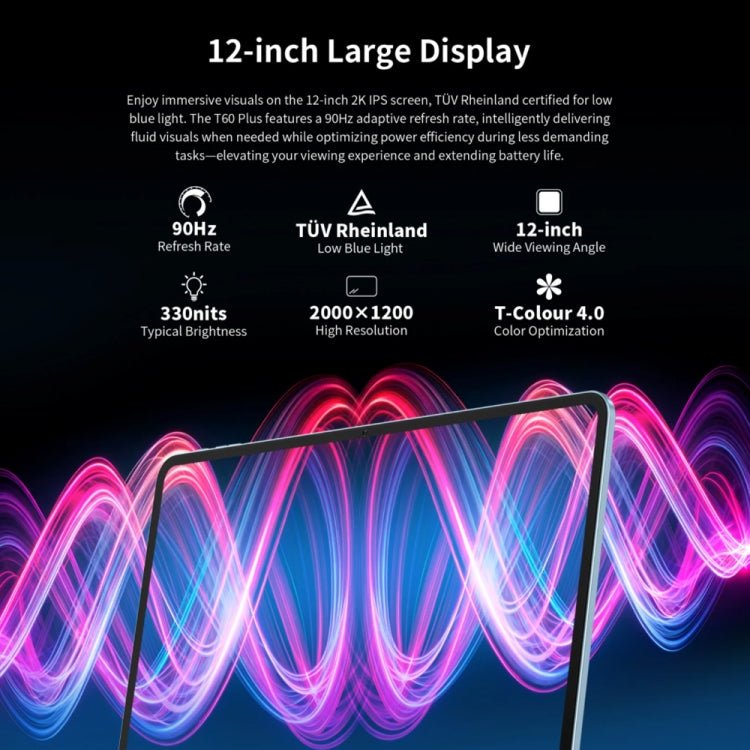 Teclast T60 Plus 4G LTE Tablet PC, 6GB+128GB, 12 inch Android 14 MediaTek Helio G88 Octa Core, Support Dual SIM - TECLAST by TECLAST | Online Shopping UK | buy2fix