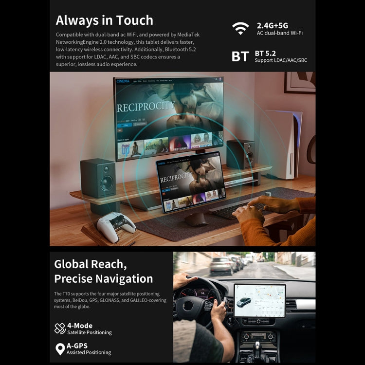 Teclast T70 4G LTE Tablet PC, 8GB+256GB, 14 inch Android 14 MediaTek Helio G99 Octa Core, Support Dual SIM - TECLAST by TECLAST | Online Shopping UK | buy2fix