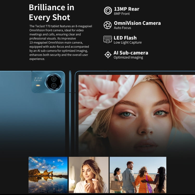 Teclast T70 4G LTE Tablet PC, 8GB+256GB, 14 inch Android 14 MediaTek Helio G99 Octa Core, Support Dual SIM - TECLAST by TECLAST | Online Shopping UK | buy2fix
