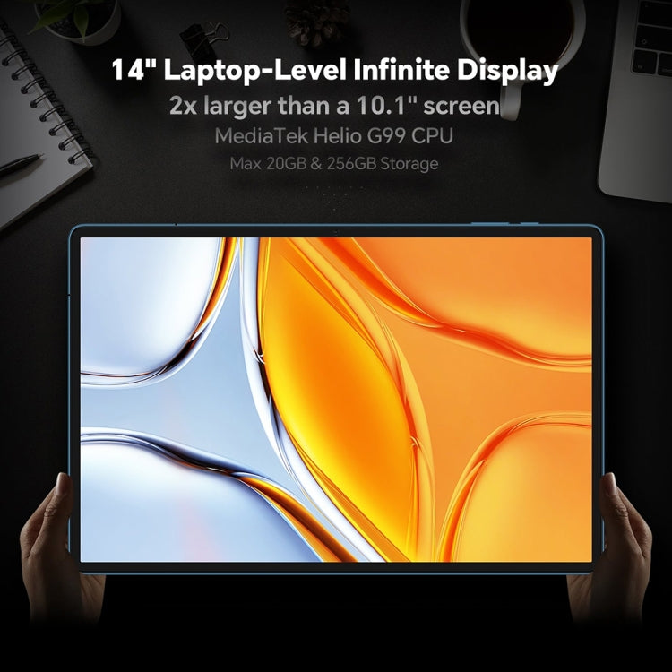 Teclast T70 4G LTE Tablet PC, 8GB+256GB, 14 inch Android 14 MediaTek Helio G99 Octa Core, Support Dual SIM - TECLAST by TECLAST | Online Shopping UK | buy2fix