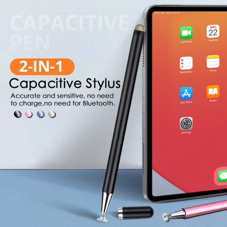 JD02 Universal Magnetic Pen Cap Pan Head + Fiber Cloth 2 in 1 Stylus Pen for Smart Tablets and Mobile Phones (Rose Gold) - Stylus Pen by buy2fix | Online Shopping UK | buy2fix