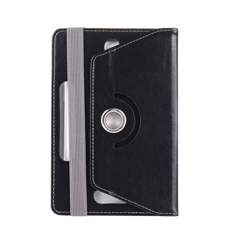 8 inch Tablets Leather Case Crazy Horse Texture 360 Degrees Rotation Protective Case Shell with Holder for Galaxy Tab S2 8.0 T715 / T710, Cube U16GT, ONDA Vi30W, Teclast P86(Black) - 8 inch by buy2fix | Online Shopping UK | buy2fix