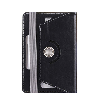 8 inch Tablets Leather Case Crazy Horse Texture 360 Degrees Rotation Protective Case Shell with Holder for Galaxy Tab S2 8.0 T715 / T710, Cube U16GT, ONDA Vi30W, Teclast P86(Black) - 8 inch by buy2fix | Online Shopping UK | buy2fix