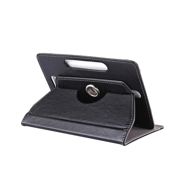 8 inch Tablets Leather Case Crazy Horse Texture 360 Degrees Rotation Protective Case Shell with Holder for Galaxy Tab S2 8.0 T715 / T710, Cube U16GT, ONDA Vi30W, Teclast P86(Black) - 8 inch by buy2fix | Online Shopping UK | buy2fix