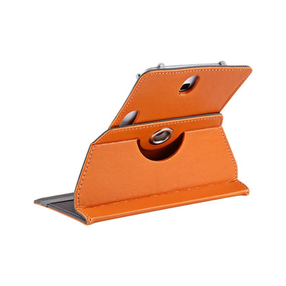 8 inch Tablets Leather Case Crazy Horse Texture 360 Degrees Rotation Protective Case Shell with Holder for Galaxy Tab S2 8.0 T715 / T710, Cube U16GT, ONDA Vi30W, Teclast P86(Orange) - 8 inch by buy2fix | Online Shopping UK | buy2fix