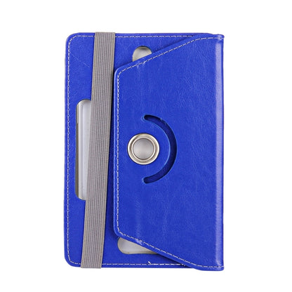 8 inch Tablets Leather Case Crazy Horse Texture 360 Degrees Rotation Protective Case Shell with Holder for Galaxy Tab S2 8.0 T715 / T710, Cube U16GT, ONDA Vi30W, Teclast P86(Blue) - 8 inch by buy2fix | Online Shopping UK | buy2fix