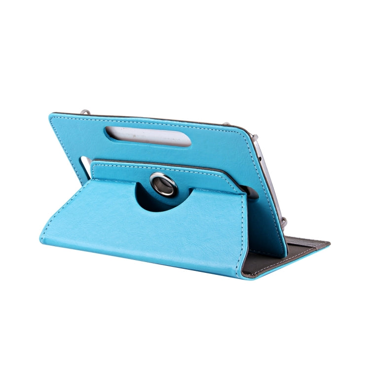 8 inch Tablets Leather Case Crazy Horse Texture 360 Degrees Rotation Protective Case Shell with Holder for Galaxy Tab S2 8.0 T715 / T710, Cube U16GT, ONDA Vi30W, Teclast P86(Baby Blue) - 8 inch by buy2fix | Online Shopping UK | buy2fix