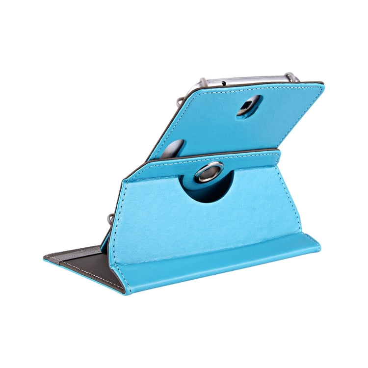 8 inch Tablets Leather Case Crazy Horse Texture 360 Degrees Rotation Protective Case Shell with Holder for Galaxy Tab S2 8.0 T715 / T710, Cube U16GT, ONDA Vi30W, Teclast P86(Baby Blue) - 8 inch by buy2fix | Online Shopping UK | buy2fix