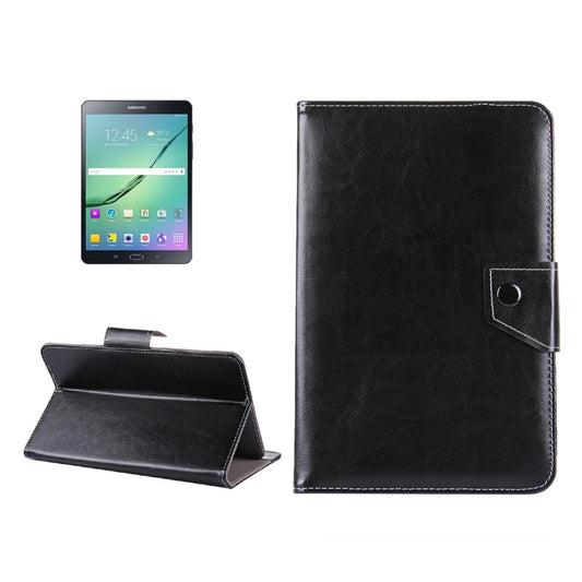 8 inch Tablets Leather Case Crazy Horse Texture Protective Case Shell with Holder for Galaxy Tab S2 8.0 T715 / T710, Cube U16GT, ONDA Vi30W, Teclast P86(Black) - 8 inch by buy2fix | Online Shopping UK | buy2fix