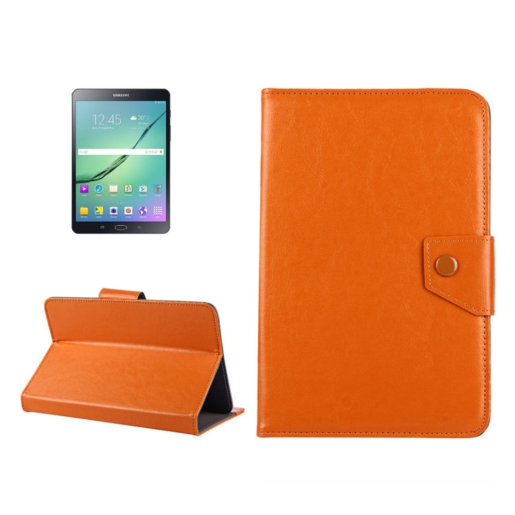 8 inch Tablets Leather Case Crazy Horse Texture Protective Case Shell with Holder for Galaxy Tab S2 8.0 T715 / T710, Cube U16GT, ONDA Vi30W, Teclast P86(Orange) - 8 inch by buy2fix | Online Shopping UK | buy2fix