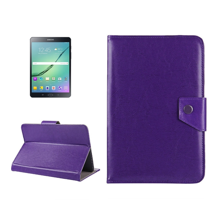 8 inch Tablets Leather Case Crazy Horse Texture Protective Case Shell with Holder for Galaxy Tab S2 8.0 T715 / T710, Cube U16GT, ONDA Vi30W, Teclast P86(Purple) - 8 inch by buy2fix | Online Shopping UK | buy2fix