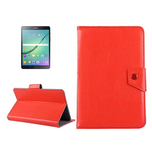 8 inch Tablets Leather Case Crazy Horse Texture Protective Case Shell with Holder for Galaxy Tab S2 8.0 T715 / T710, Cube U16GT, ONDA Vi30W, Teclast P86(Red) - 8 inch by buy2fix | Online Shopping UK | buy2fix