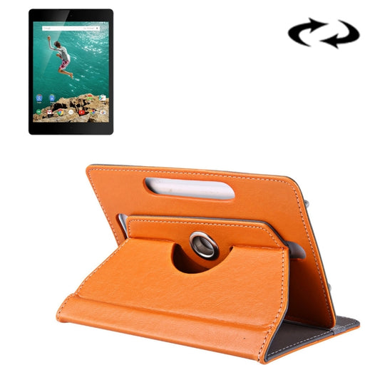 9 inch Tablets Leather Case Crazy Horse Texture 360 Degrees Rotation Protective Case Shell with Holder for ONDA V891w, Ramos i9s Pro & Win8, Colorfly i898W & i898A(Orange) - 9 inch by buy2fix | Online Shopping UK | buy2fix