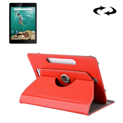 9 inch Tablets Leather Case Crazy Horse Texture 360 Degrees Rotation Protective Case Shell with Holder for ONDA V891w, Ramos i9s Pro & Win8, Colorfly i898W & i898A(Red) - 9 inch by buy2fix | Online Shopping UK | buy2fix