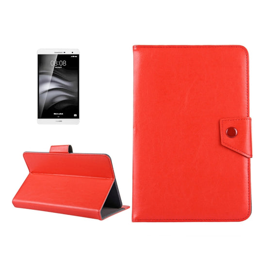 7 inch Tablets Leather Case Crazy Horse Texture Protective Case Shell with Holder for Galaxy Tab A 7.0 (2016) / T280 & Tab 4 7.0 / T230 & Tab Q T2558, Colorfly G708, Asus ZenPad 7.0 Z370CG, Huawei MediaPad T1 7.0 / T1-701u(Red)